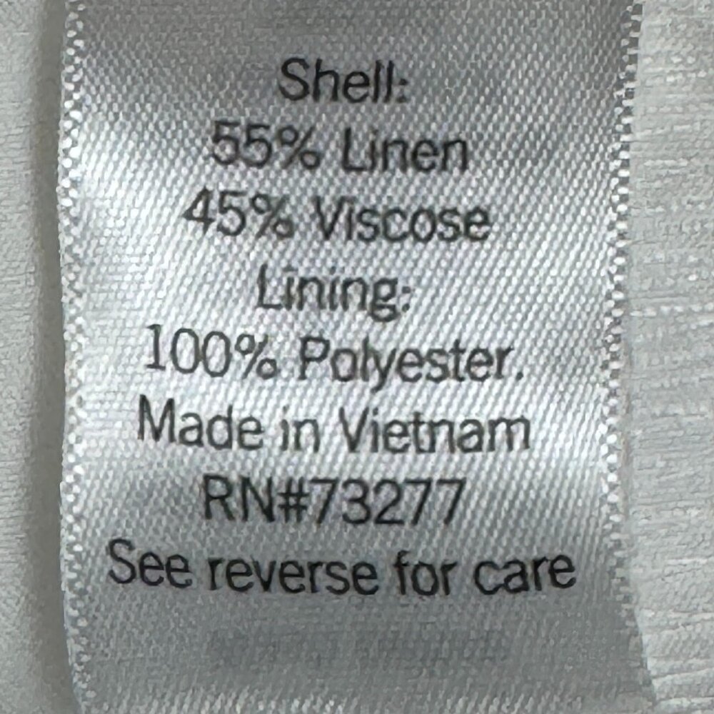 Nine West Linen and Viscose Blend Lined White Trouser Shorts Sz L Flat Front - Picture 7 of 8